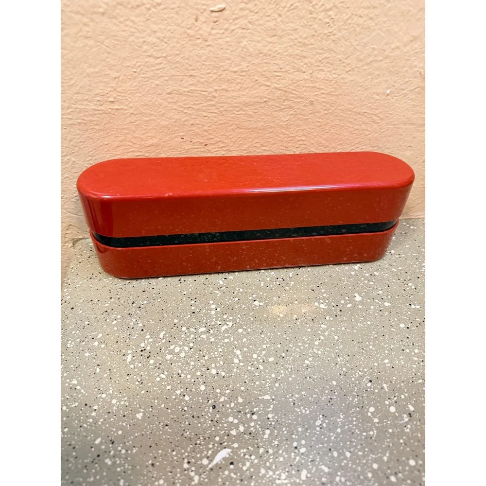 Vintage Clairol Electric Hair Rollers Red Travel Case 7‎ White Hot Rollers Retro